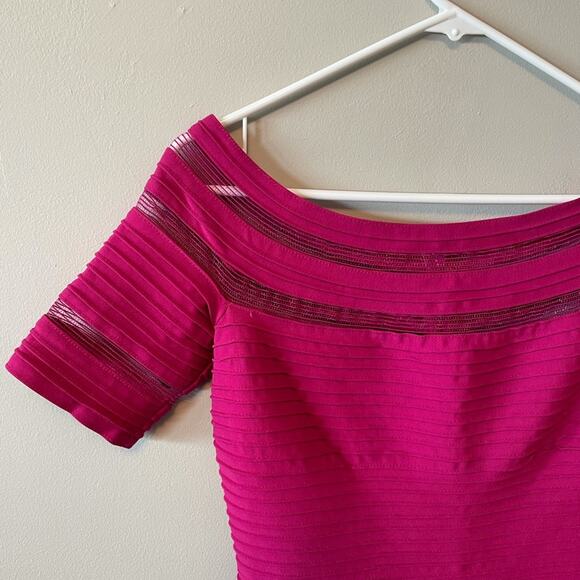 Tadashi Shoji illusion pin tuck dress - Picture 3 of 8